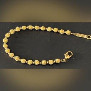 Napier 7” Elegant Gold Beaded Bracelet